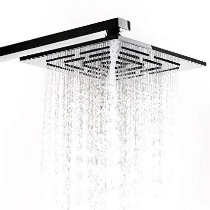Amaze (4x4 Inches) 304- Grade Stainless Steel Chrome Finish Overhead Shower Without Arm-1